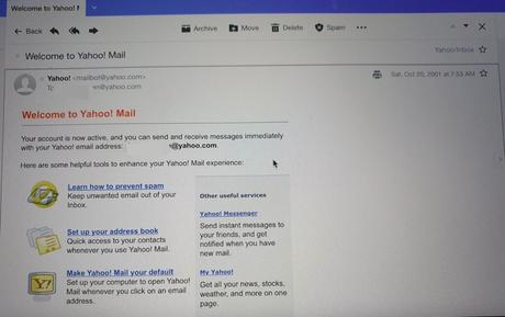 yahoo mail 2001