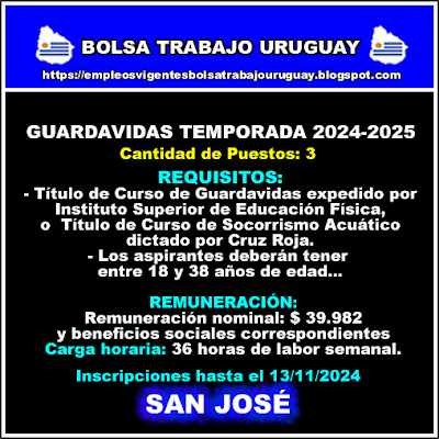 GUARDAVIDAS TEMPORADA 2024-2025