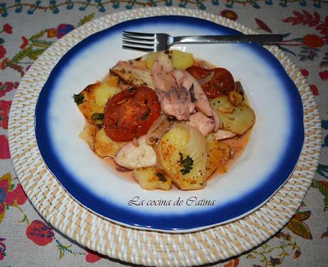 Asado de jibia al horno