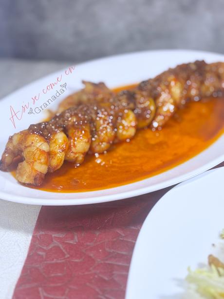 Tôm rim, gambón al caramelo