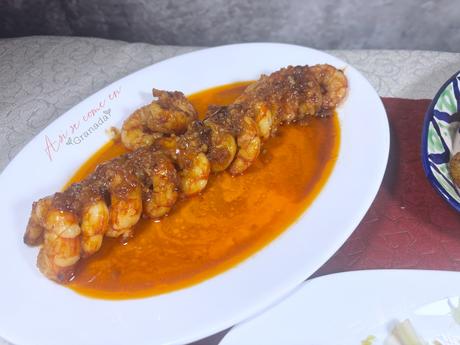 Tôm rim, gambón al caramelo