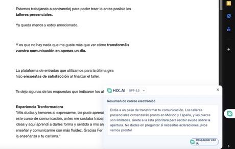 Resumen con IA de emails y newsletters Resumen con IA de emails y newsletters