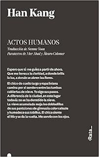 Actos humanos. Han Kang Actos humanos. Han Kang