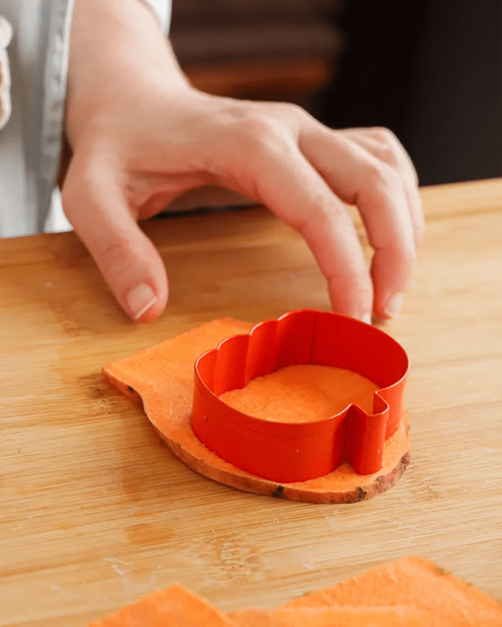 boniato con forma de halloween