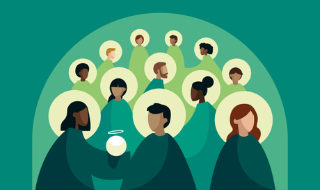 Santa Teresa en la fiesta de Todos los Santos Santa Teresa en la fiesta de Todos los Santos