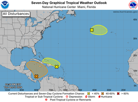 Dos zonas de baja presión y una vaguada traerán grandes lluvias a RD.