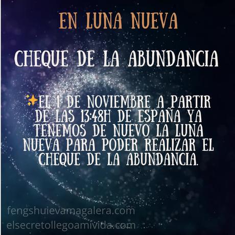 Luna Nueva noviembre cheque de la Abundancia 🍀