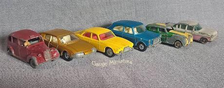 Modelos de autos ingleses de cuatro puertas de Husky y Matchbox Modelos de autos ingleses de cuatro puertas de Husky y Matchbox