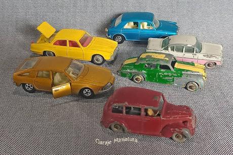 Modelos de autos ingleses de cuatro puertas de Husky y Matchbox