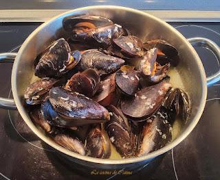 Brótola con crema de mejillones