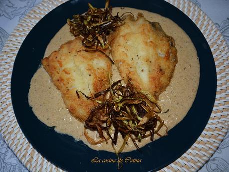 Brótola con crema de mejillones