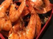 Brochetas langostinos freidora aire