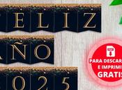 Banderines FELIZ AÃO NUEVO 2025 para imprimir gratis