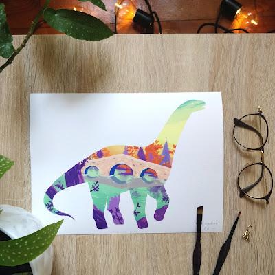 Los dinopaisajes de Clemence Dupont