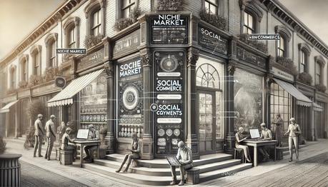 concepto de mercados en linea y comercio digital