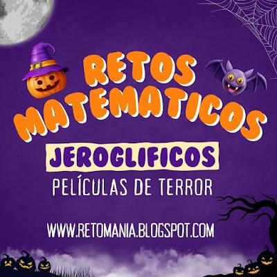 Desafíos matemáticos, Retos matemáticos, Problemas matemáticos, Problemas de Ingenio, Retos visuales, Acertijos visuales, Retos mentales, Jeroglíficos, Jeroglíficos Educativos, Jeroglíficos Halloween, Halloween, Noche de Brujas, Día de los Niños, Día de los muertos