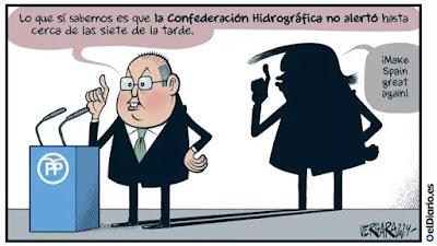 Las cinco horas en blanco de Mazón, lapso en que la DANA descargó en Valencia.