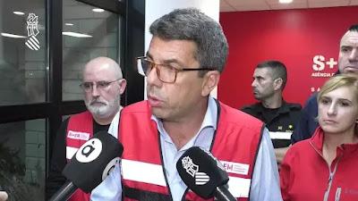 Las cinco horas en blanco de Mazón, lapso en que la DANA descargó en Valencia.