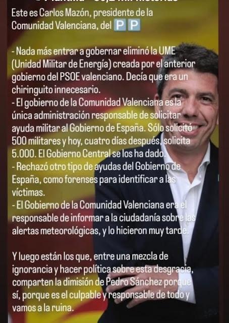 Las cinco horas en blanco de Mazón, lapso en que la DANA descargó en Valencia.