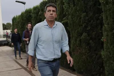 Las cinco horas en blanco de Mazón, lapso en que la DANA descargó en Valencia.