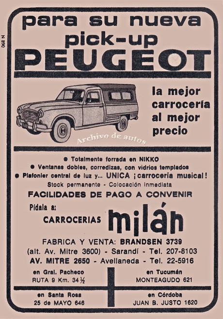 Cúpula Milán para la camioneta Peugeot T4B de 1968