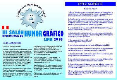 Se convoca al III Salón Humor Gráfico Lima 2010