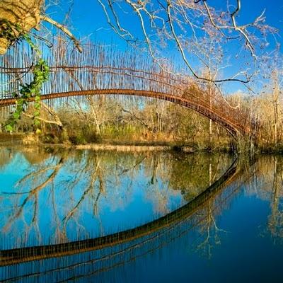 Puente camuflado en el paisaje