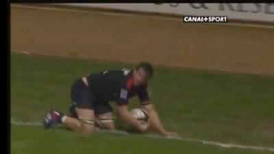 TOP 14: ENSAYO POLEMICO DE YOANN MAESTRI DEL TOULOUSE FRENTE AL RACING METRO