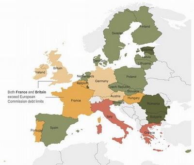 El aumento de la deuda en Europa