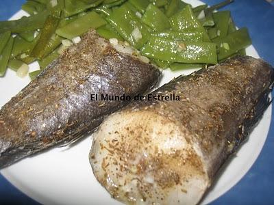 Colas de merluza con especias ariosto