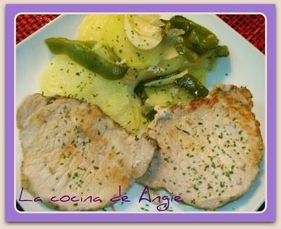 LOMO AL HORNO CON PATATAS