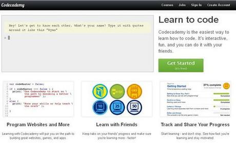 Codecademy, aprende a programar Javascript fácil, gratis y online