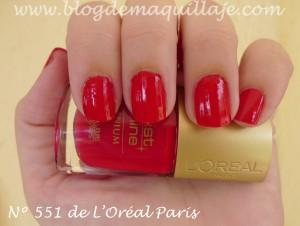Selección de esmaltes de uñas rojos