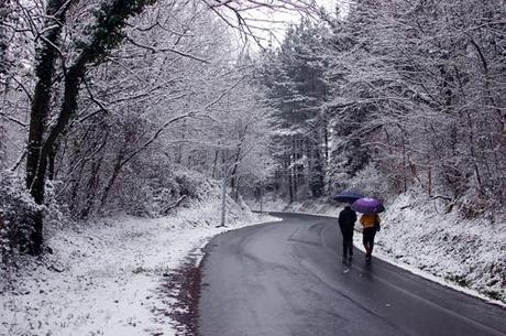 Abadiño con nieve en imágenes