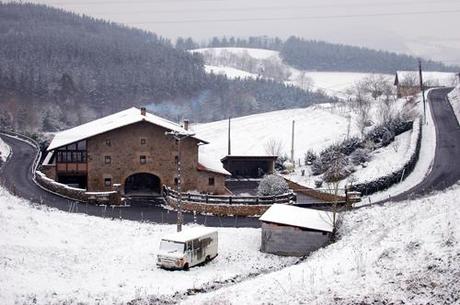 Abadiño con nieve en imágenes