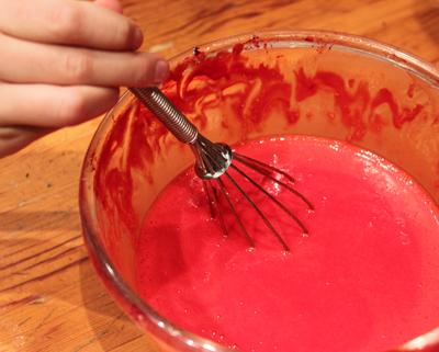 Receta: barras red velvet