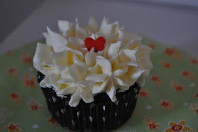 Cupcake de chocolate con frosting de Champán...