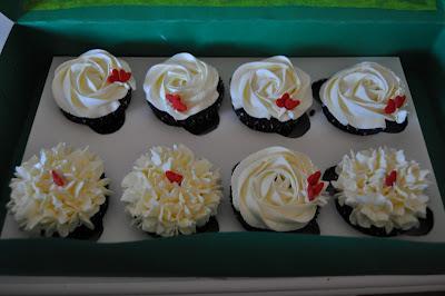 Cupcake de chocolate con frosting de Champán...