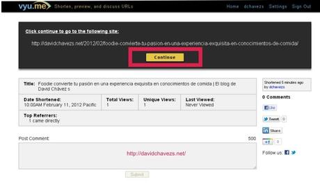Como acortar una dirección web y compartirla en las redes sociales