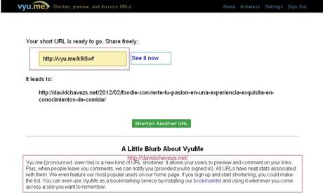 Como acortar una dirección web y compartirla en las redes sociales