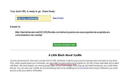 Como acortar una dirección web y compartirla en las redes sociales
