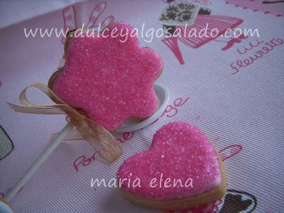 Galletas decoradas...de color de rosa!!