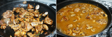 Arroz con conejo y setas