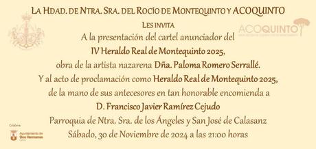 Actividades organizadas por la hermandad Ntra. Sra. del Rocío de Montequinto y ACOQUINTO.