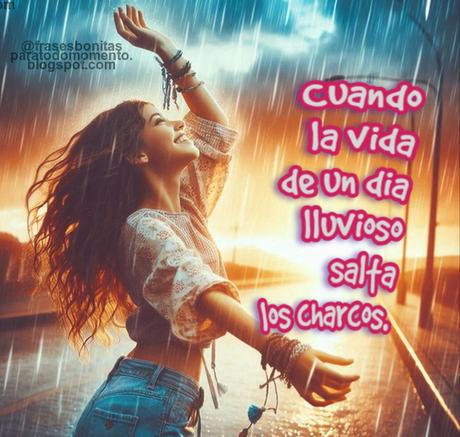 Cuando la vida de un dia lluvioso salta los charcos.