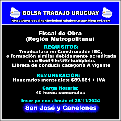 Fiscal de Obra(Región Metropolitana)