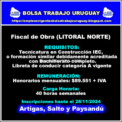Fiscal de Obra(LITORAL NORTE) Fiscal de Obra(LITORAL NORTE)