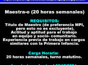 Maestra-o(20 horas semanales)