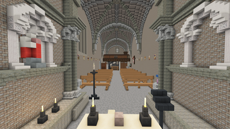 Burgos en Minecraft: Iglesia de Fuente Úrbel (Burgos), España