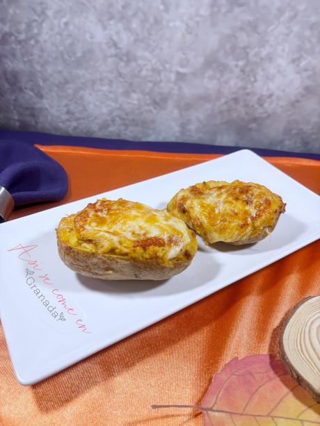 Patatas rellenas de atún en freidora de aire Patatas rellenas de atún en freidora de aire